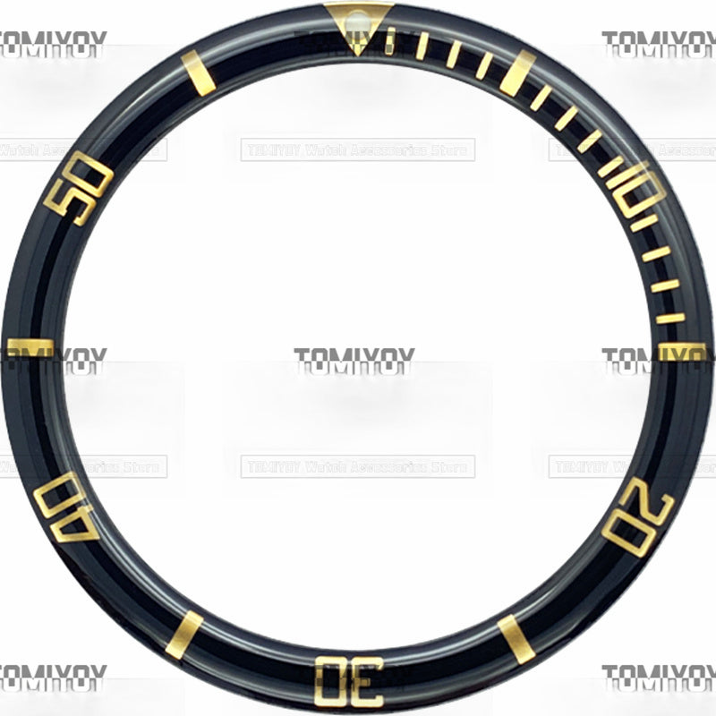 39MM Option B Resin Flat Watch Bezel Insert Fit For S-K-X Mechanical Wristwatch