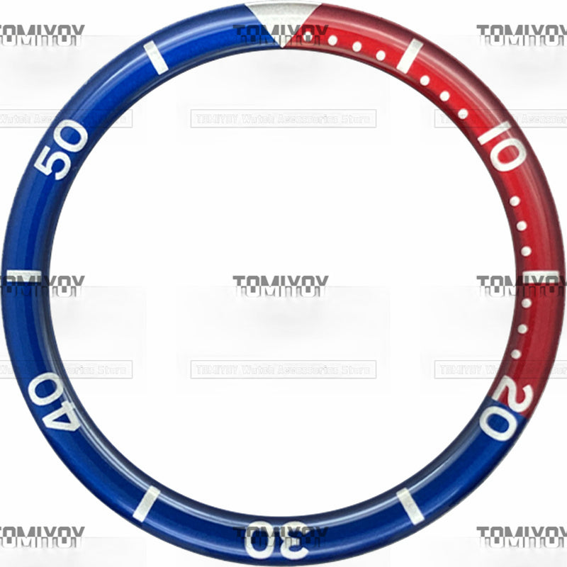 39MM Option C Orange Blue Black Red Green Resin Flat Watch Bezel Insert Fit For S-K-X Mechanical Wristwatch