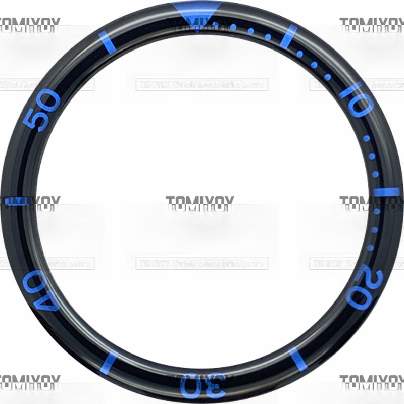 39MM Option C Orange Blue Black Red Green Resin Flat Watch Bezel Insert Fit For S-K-X Mechanical Wristwatch