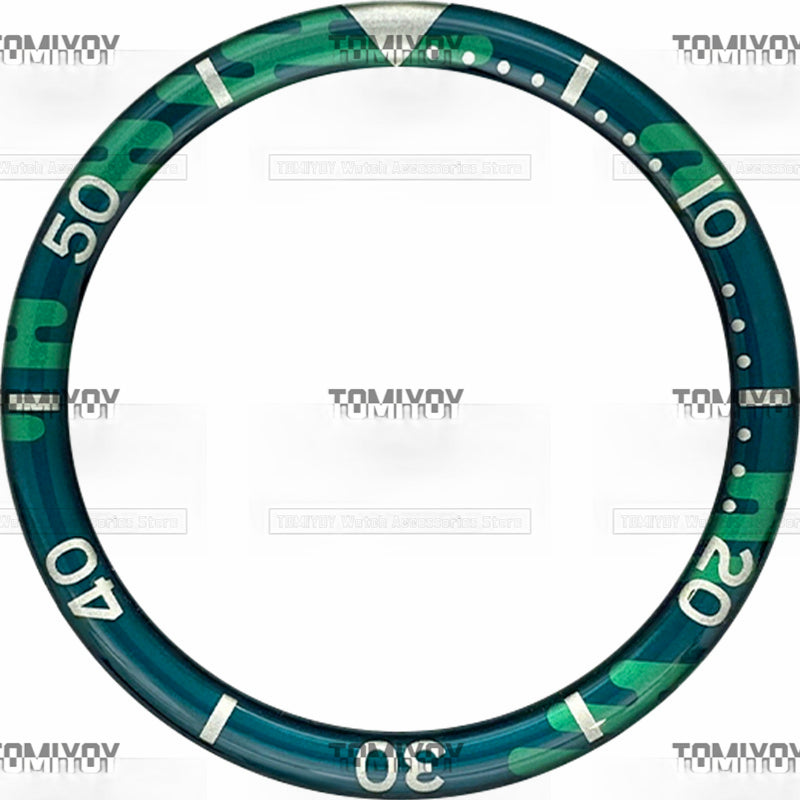 39MM Option C Orange Blue Black Red Green Resin Flat Watch Bezel Insert Fit For S-K-X Mechanical Wristwatch