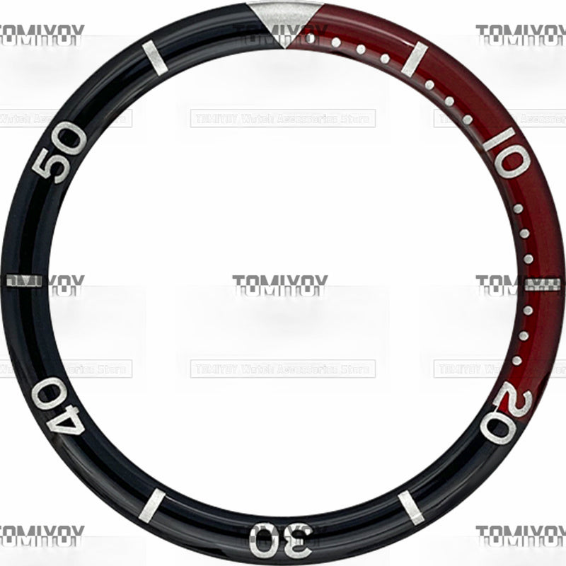 39MM Option C Orange Blue Black Red Green Resin Flat Watch Bezel Insert Fit For S-K-X Mechanical Wristwatch
