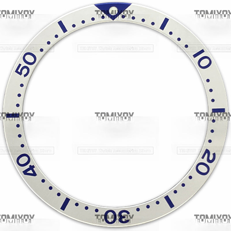 39MM Orange Blue Green Black Yellow Grey Aluminium Flat Watch Bezel Insert Fit For S-K-X Mechanical Wristwatch