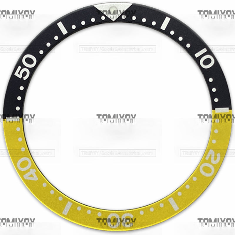 39MM Orange Blue Green Black Yellow Grey Aluminium Flat Watch Bezel Insert Fit For S-K-X Mechanical Wristwatch