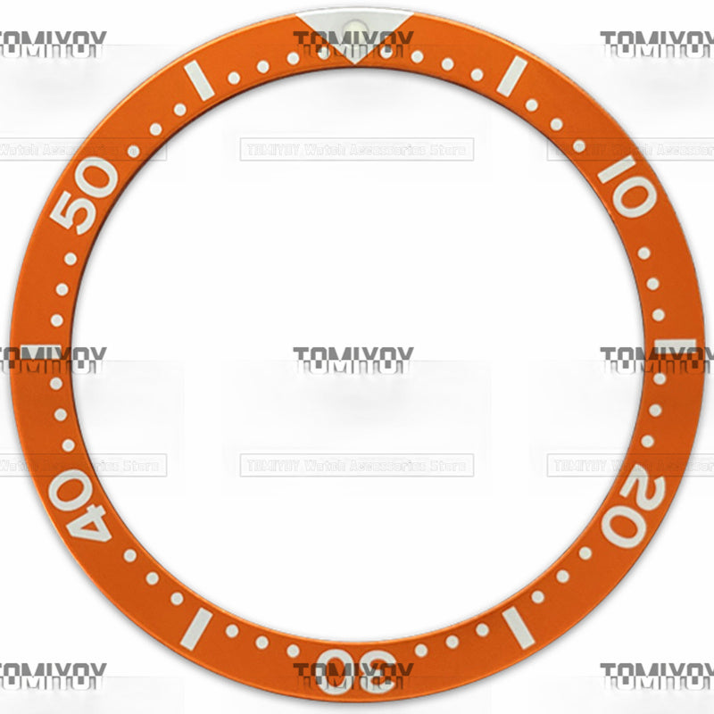39MM Orange Blue Green Black Yellow Grey Aluminium Flat Watch Bezel Insert Fit For S-K-X Mechanical Wristwatch