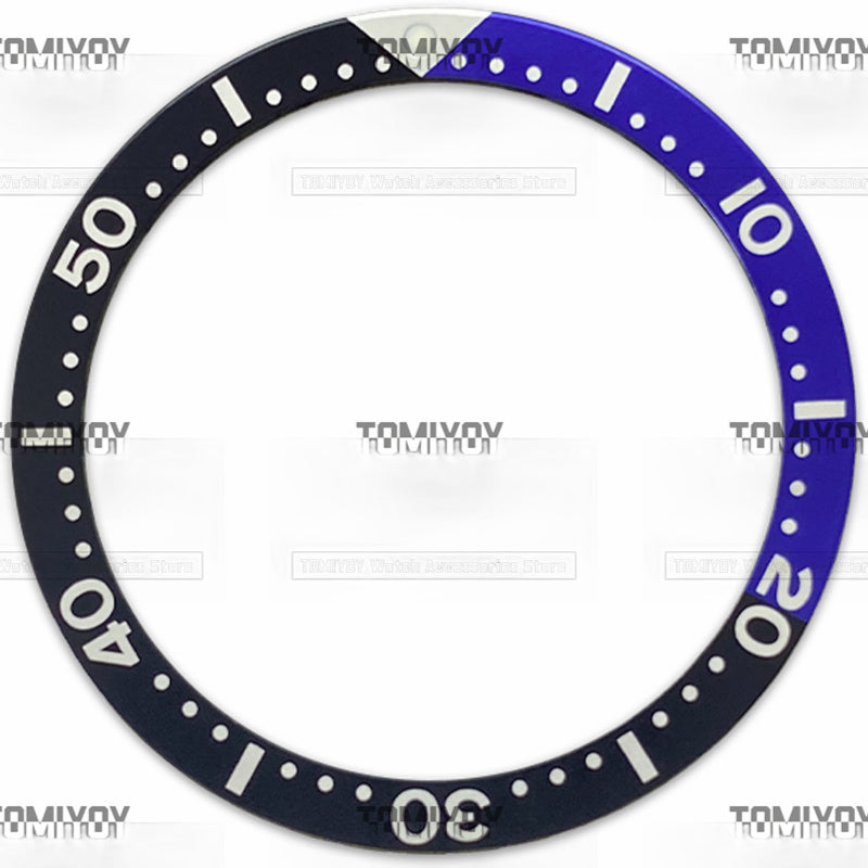 39MM Orange Blue Green Black Yellow Grey Aluminium Flat Watch Bezel Insert Fit For S-K-X Mechanical Wristwatch