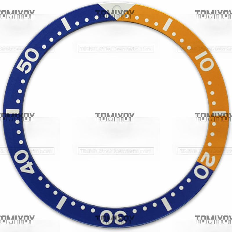 39MM Orange Blue Green Black Yellow Grey Aluminium Flat Watch Bezel Insert Fit For S-K-X Mechanical Wristwatch