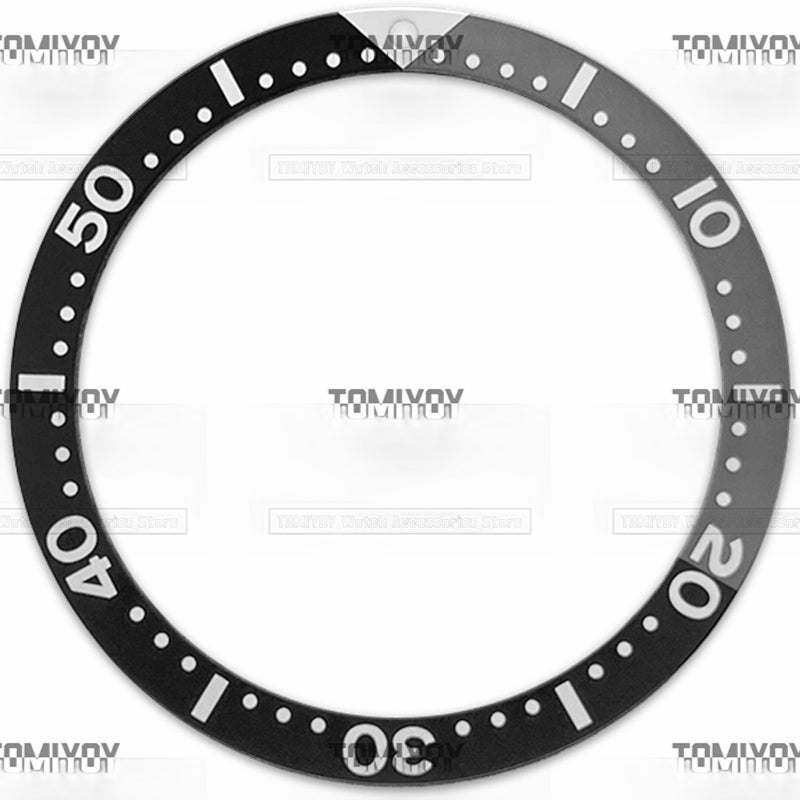 39MM Orange Blue Green Black Yellow Grey Aluminium Flat Watch Bezel Insert Fit For S-K-X Mechanical Wristwatch