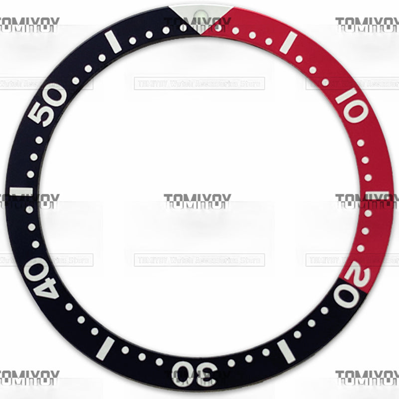 39MM Orange Blue Green Black Yellow Grey Aluminium Flat Watch Bezel Insert Fit For S-K-X Mechanical Wristwatch