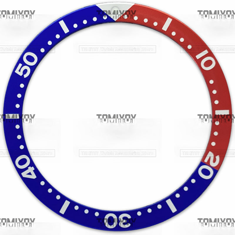 39MM Orange Blue Green Black Yellow Grey Aluminium Flat Watch Bezel Insert Fit For S-K-X Mechanical Wristwatch
