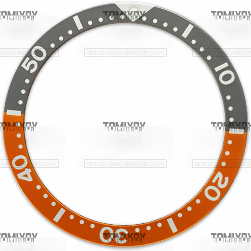 39MM Orange Blue Green Black Yellow Grey Aluminium Flat Watch Bezel Insert Fit For S-K-X Mechanical Wristwatch