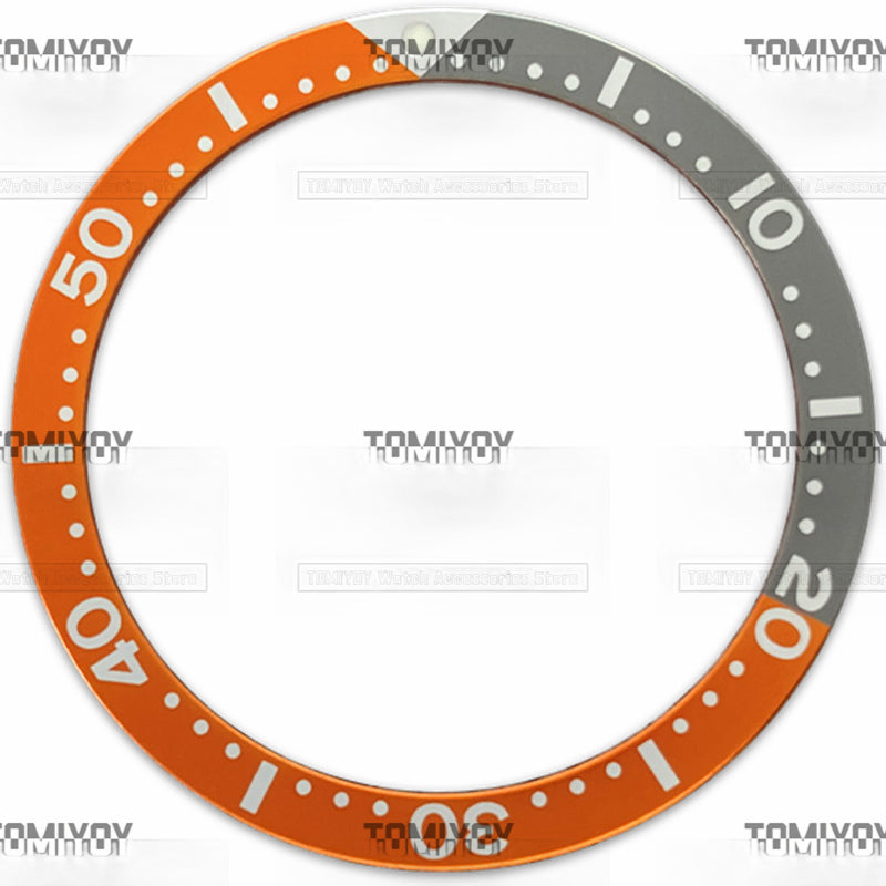 39MM Orange Blue Green Black Yellow Grey Aluminium Flat Watch Bezel Insert Fit For S-K-X Mechanical Wristwatch