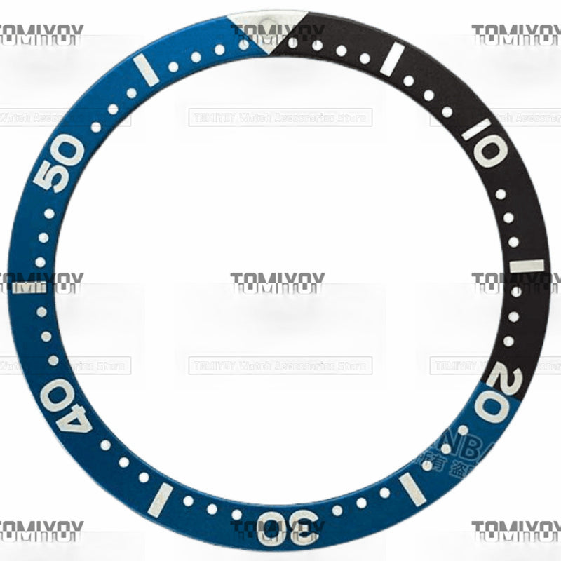 39MM Orange Blue Green Black Yellow Grey Aluminium Flat Watch Bezel Insert Fit For S-K-X Mechanical Wristwatch
