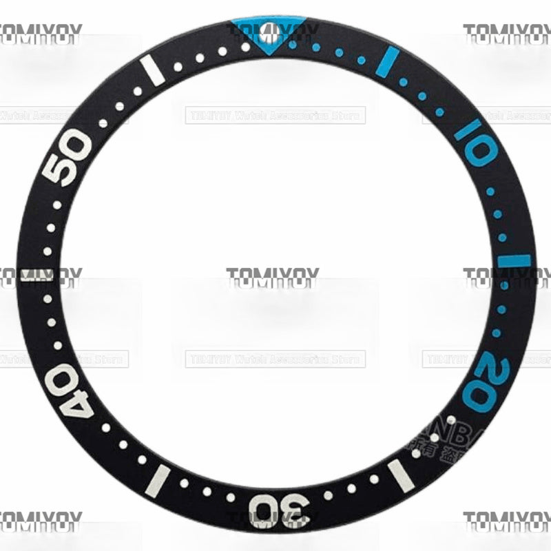 39MM Orange Blue Green Black Yellow Grey Aluminium Flat Watch Bezel Insert Fit For S-K-X Mechanical Wristwatch