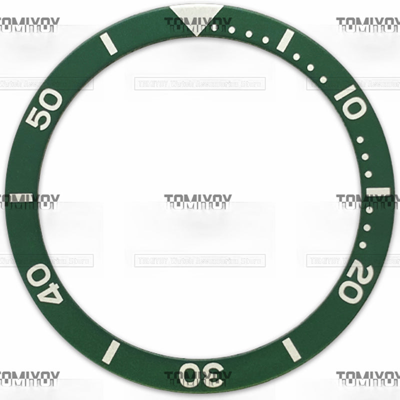 39MM Black Blue Green Red Orange Aluminium Flat Watch Bezel Insert Fit For S-K-X Mechanical Wristwatch