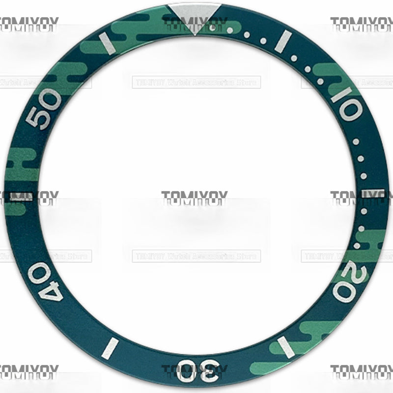 39MM Black Blue Green Red Orange Aluminium Flat Watch Bezel Insert Fit For S-K-X Mechanical Wristwatch