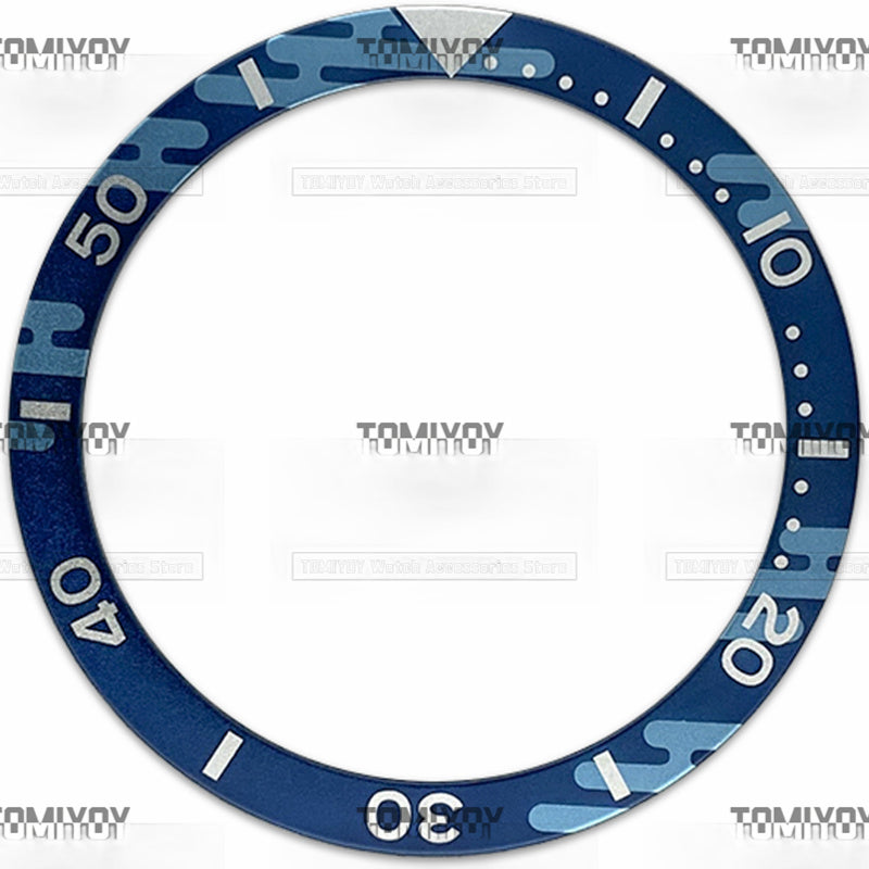 39MM Black Blue Green Red Orange Aluminium Flat Watch Bezel Insert Fit For S-K-X Mechanical Wristwatch