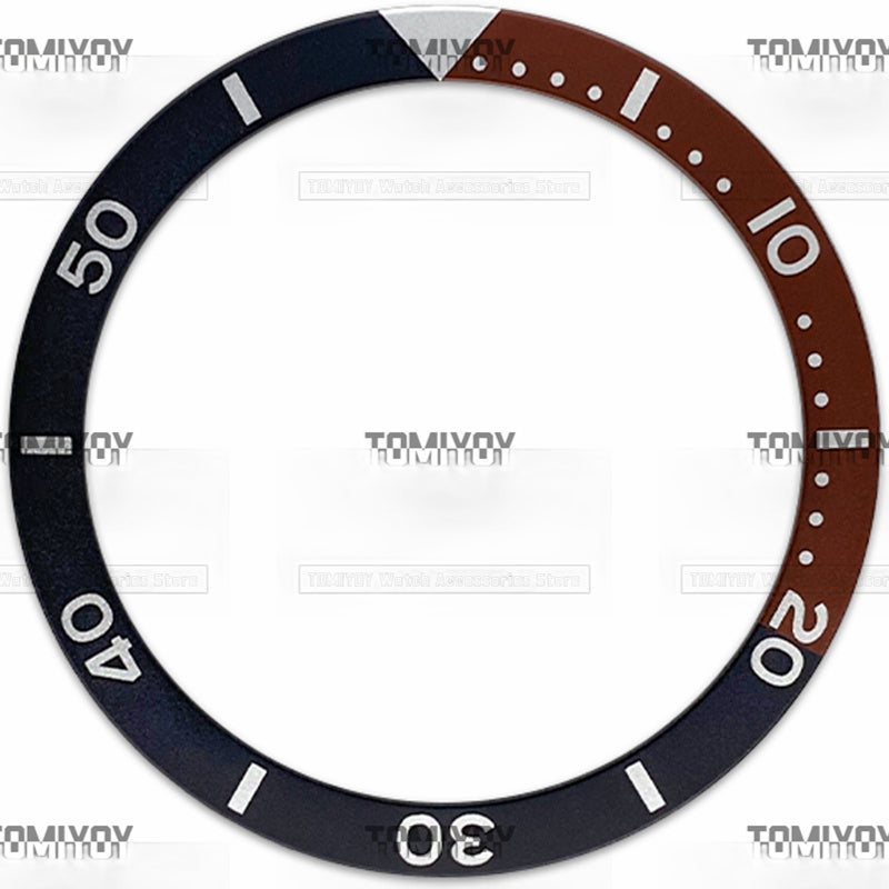 39MM Black Blue Green Red Orange Aluminium Flat Watch Bezel Insert Fit For S-K-X Mechanical Wristwatch