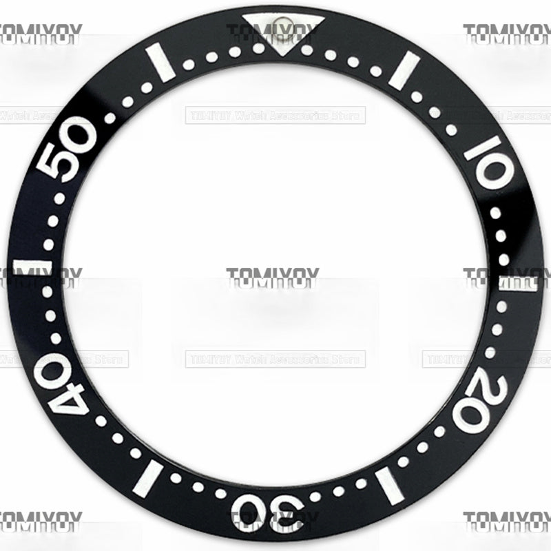 39.7MM Yellow Blue Black Ceramic Flat Watch Bezel Insert Fit For S-K-X Mechanical Wristwatch