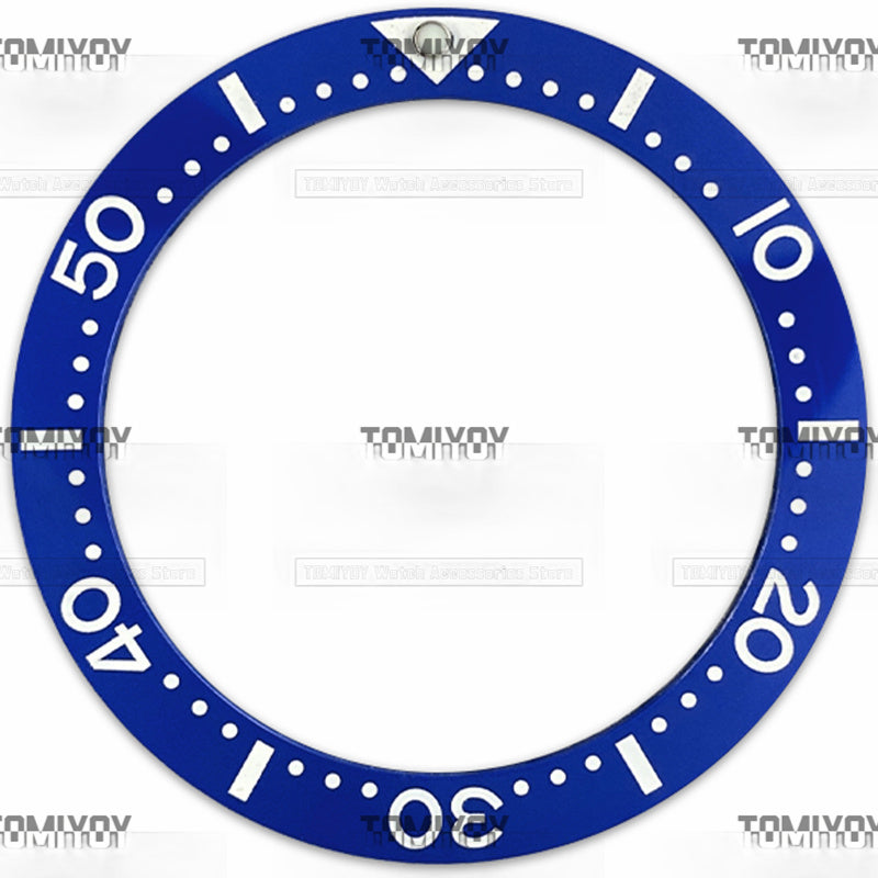 39.7MM Yellow Blue Black Ceramic Flat Watch Bezel Insert Fit For S-K-X Mechanical Wristwatch