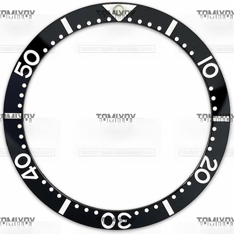 39.3MM Ceramics Flat Watch Bezel Insert Fit For S-K-X Mechanical Wristwatch