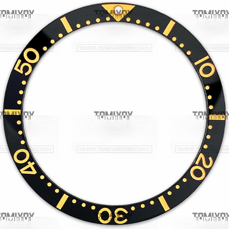 39.3MM Ceramics Flat Watch Bezel Insert Fit For S-K-X Mechanical Wristwatch