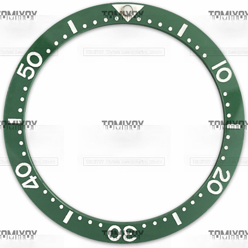 39.3MM Ceramics Flat Watch Bezel Insert Fit For S-K-X Mechanical Wristwatch