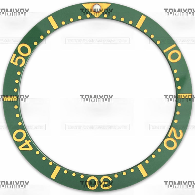 39.3MM Ceramics Flat Watch Bezel Insert Fit For S-K-X Mechanical Wristwatch