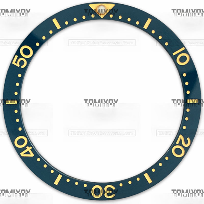 39.3MM Ceramics Flat Watch Bezel Insert Fit For S-K-X Mechanical Wristwatch