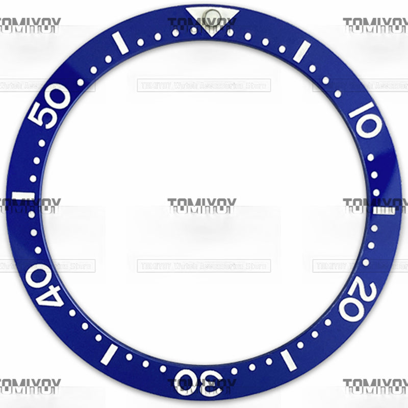 39.3MM Ceramics Flat Watch Bezel Insert Fit For S-K-X Mechanical Wristwatch