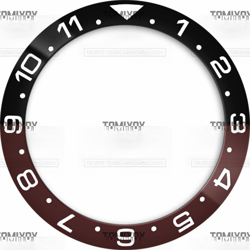 38MM Green Blue Sliver 12Hours Ceramics Sloped Watch Bezel Insert Fit For S-K-X Mechanical Wristwatch