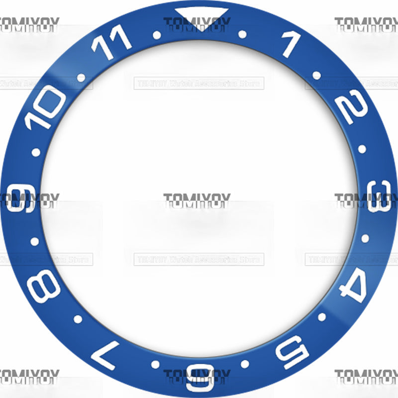 38MM Green Blue Sliver 12Hours Ceramics Sloped Watch Bezel Insert Fit For S-K-X Mechanical Wristwatch