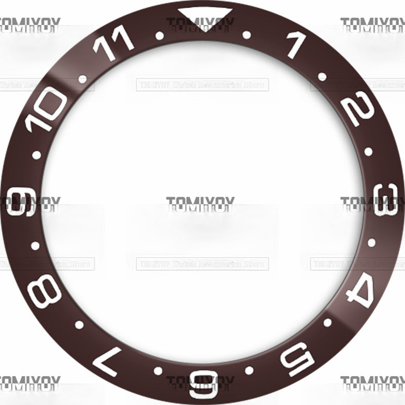 38MM Green Blue Sliver 12Hours Ceramics Sloped Watch Bezel Insert Fit For S-K-X Mechanical Wristwatch