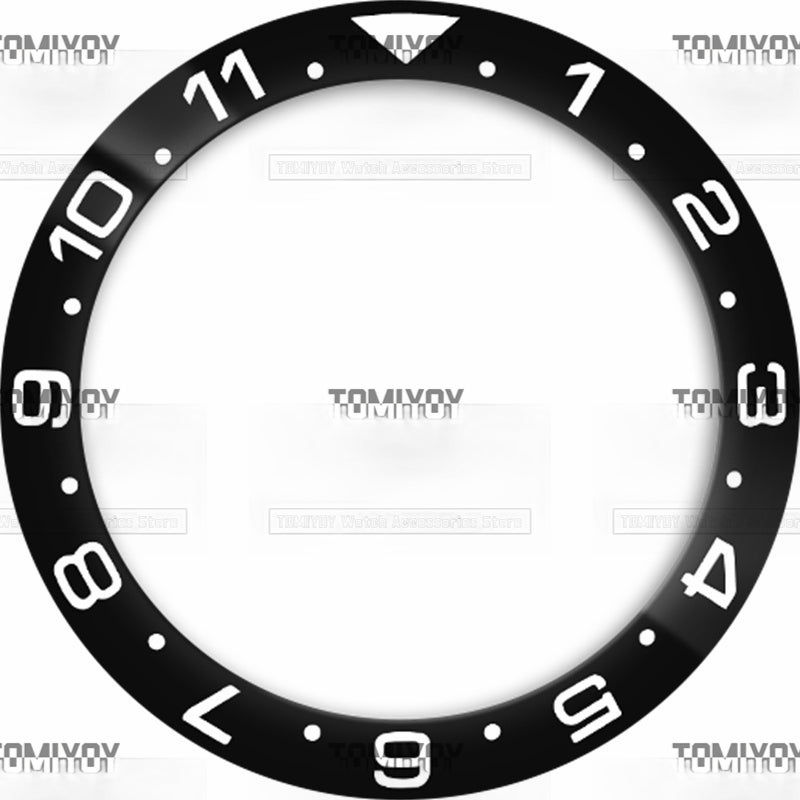 38MM Green Blue Sliver 12Hours Ceramics Sloped Watch Bezel Insert Fit For S-K-X Mechanical Wristwatch