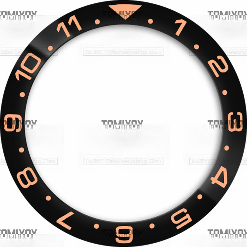 38MM Green Blue Sliver 12Hours Ceramics Sloped Watch Bezel Insert Fit For S-K-X Mechanical Wristwatch