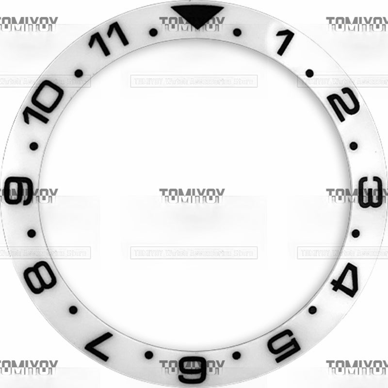 38MM Green Blue Sliver 12Hours Ceramics Sloped Watch Bezel Insert Fit For S-K-X Mechanical Wristwatch