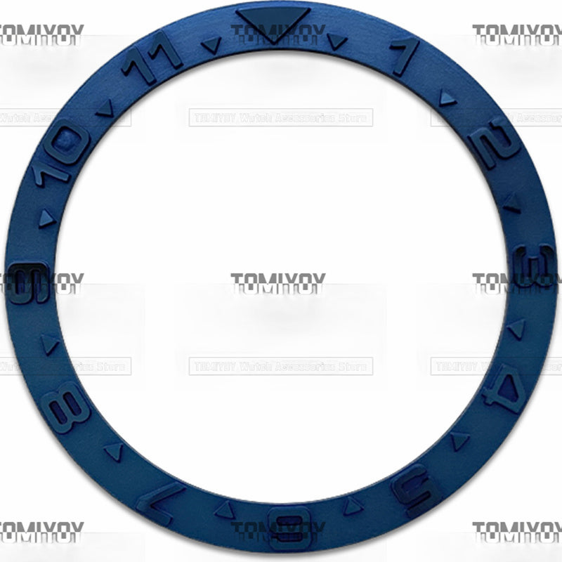 39MM Silver Gold Rose Gold Blue 12H Convex Metal Stainless Steel Flat Watch Bezel Insert Fit For S-K-X007 Mechanical Wristwatch