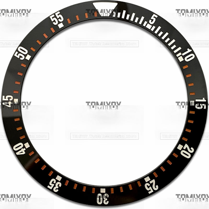 38MM Ceramic Sloped Watch Bezel Insert Fit For S-K-X Mechanical Wristwatch