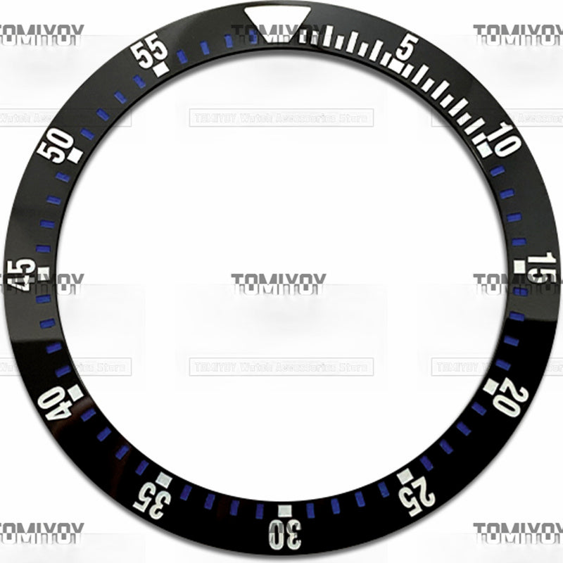 38MM Ceramic Sloped Watch Bezel Insert Fit For S-K-X Mechanical Wristwatch