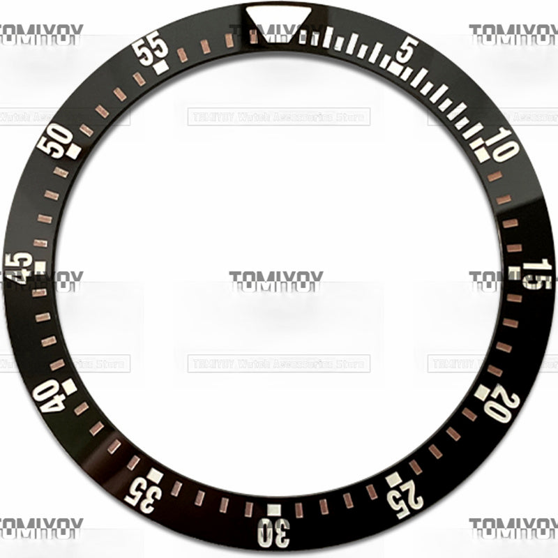 38MM Ceramic Sloped Watch Bezel Insert Fit For S-K-X Mechanical Wristwatch