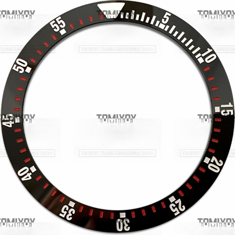 38MM Ceramic Sloped Watch Bezel Insert Fit For S-K-X Mechanical Wristwatch