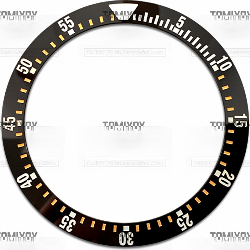 38MM Ceramic Sloped Watch Bezel Insert Fit For S-K-X Mechanical Wristwatch