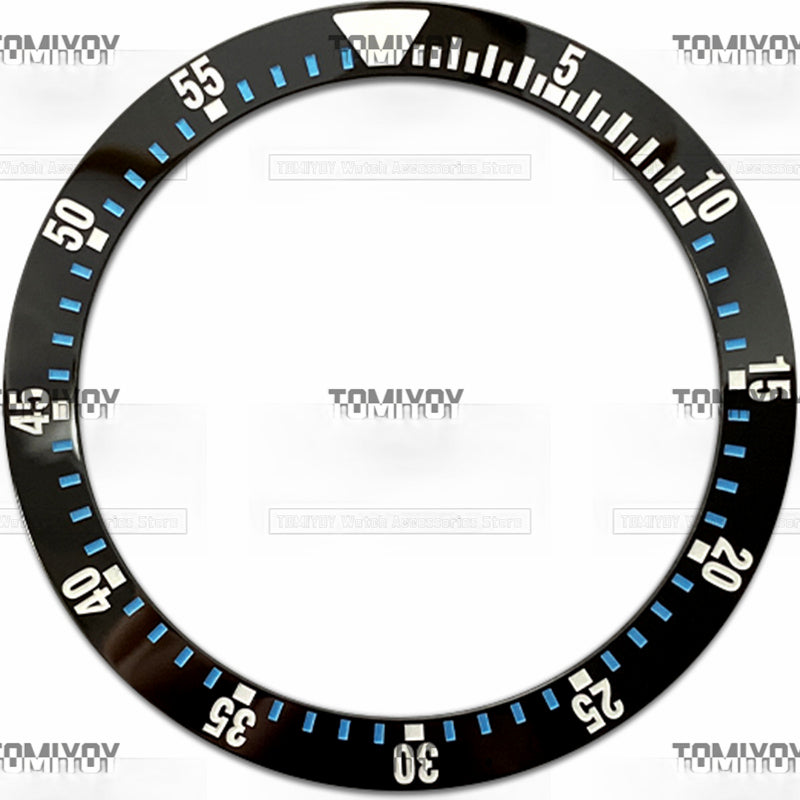 38MM Ceramic Sloped Watch Bezel Insert Fit For S-K-X Mechanical Wristwatch