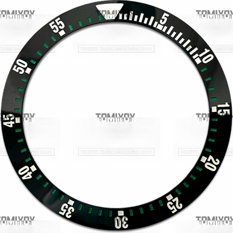 38MM Ceramic Sloped Watch Bezel Insert Fit For S-K-X Mechanical Wristwatch