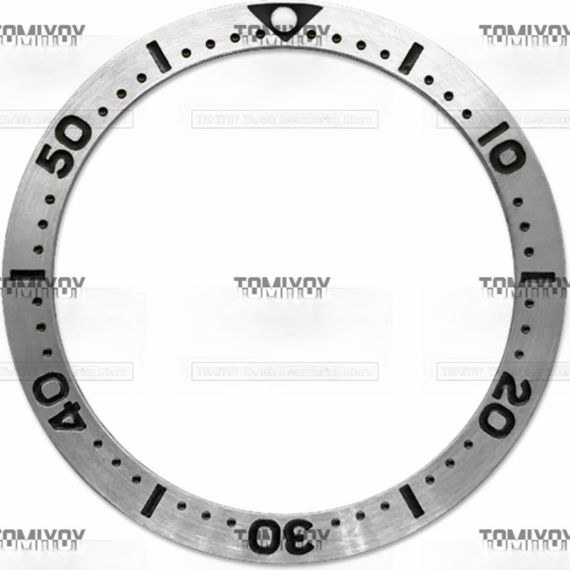 38MM Silver Black Red Yellow Blue Orange Stainless Steel Flat Watch Bezel Insert Fit For S-K-X Mechanical Wristwatch