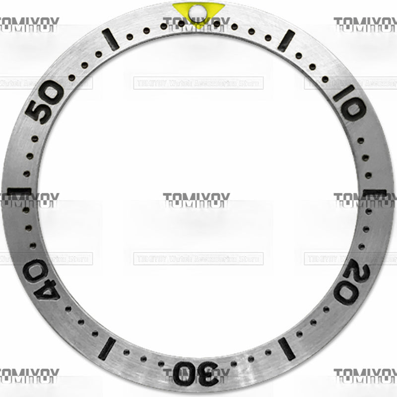 38MM Silver Black Red Yellow Blue Orange Stainless Steel Flat Watch Bezel Insert Fit For S-K-X Mechanical Wristwatch