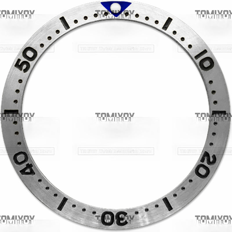 38MM Silver Black Red Yellow Blue Orange Stainless Steel Flat Watch Bezel Insert Fit For S-K-X Mechanical Wristwatch