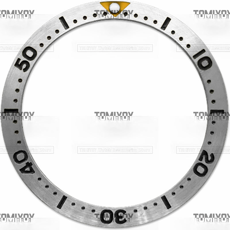 38MM Silver Black Red Yellow Blue Orange Stainless Steel Flat Watch Bezel Insert Fit For S-K-X Mechanical Wristwatch