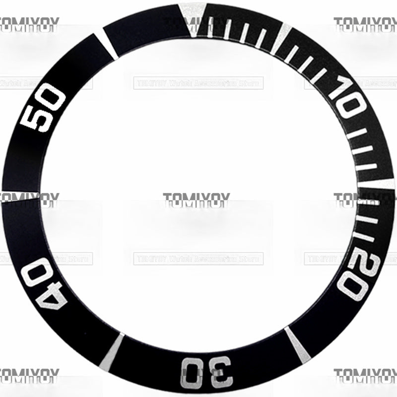 39MM Red Blue Black Aluminium Sloped Watch Bezel Insert Fit For S-K-X005 s-k-x007 Mechanical Wristwatch