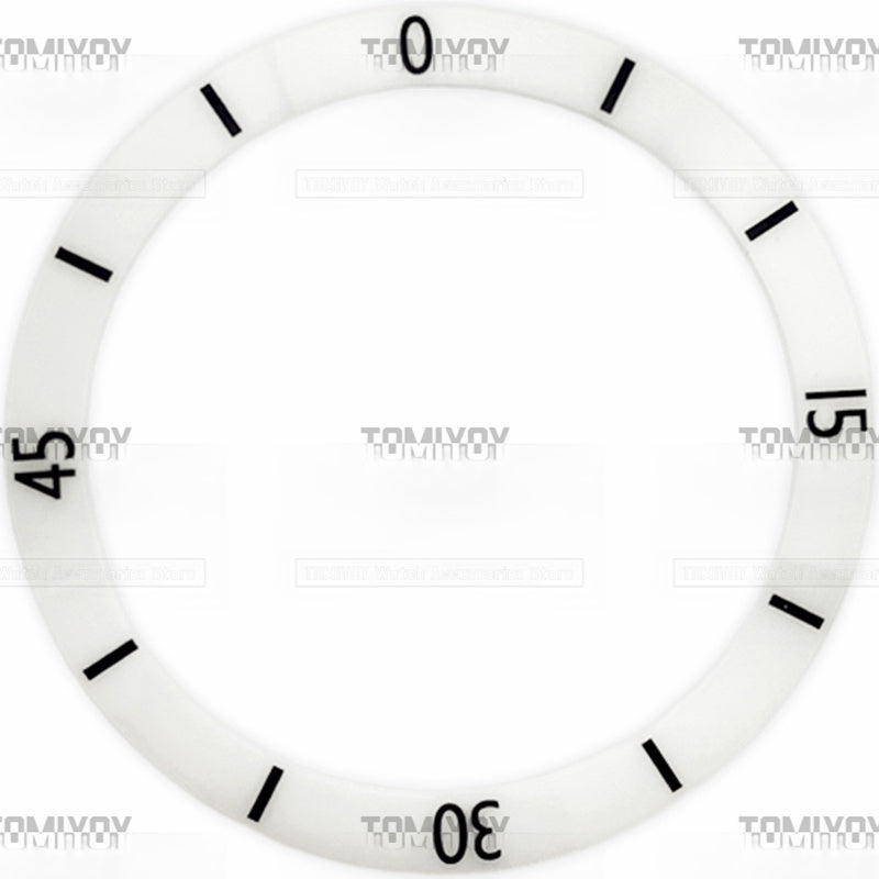 38MM White Black Ceramics  Sloped Watch Bezel Insert Fit For S-K-X007 Mechanical Wristwatch
