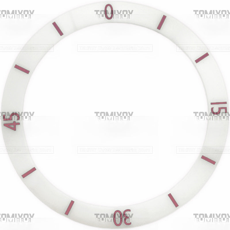 38MM White Black Ceramics  Sloped Watch Bezel Insert Fit For S-K-X007 Mechanical Wristwatch
